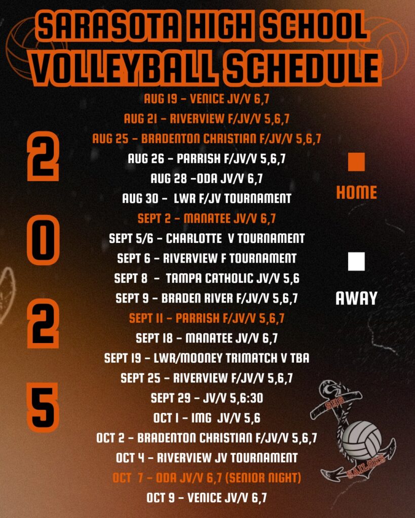 Sailor Volleyball Schedule 2025